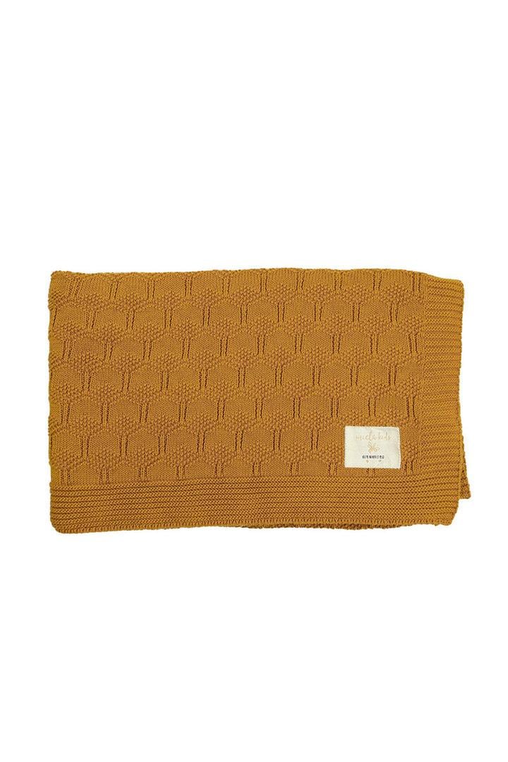 Honeycomb Triko Battaniye - Hardal