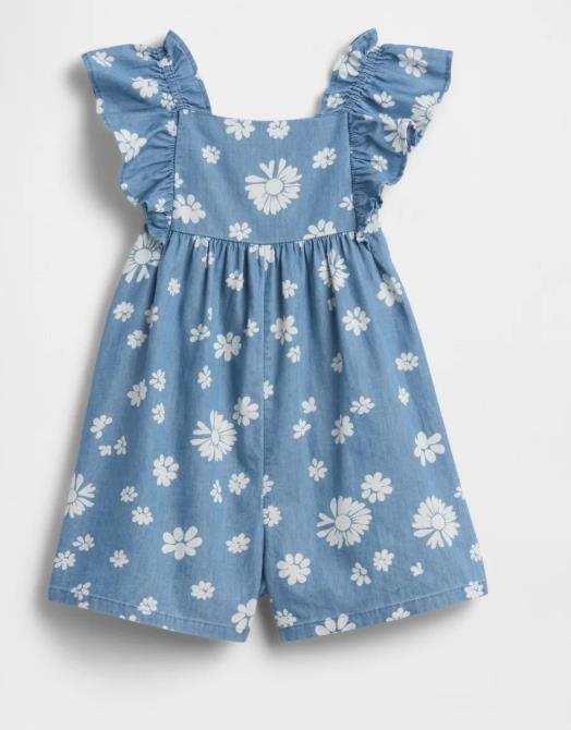 Kız Bebek | Chambray Flutter Tulum Mavi