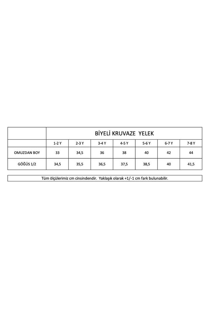 Fiyonk Nakışlı Kruvaze Yelek - Bej