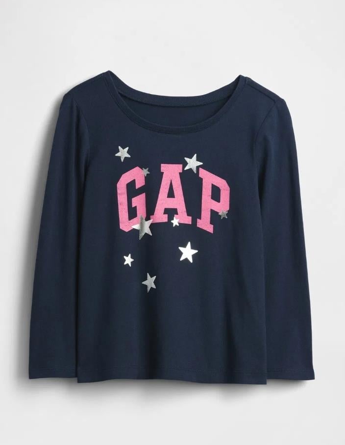 Kız Bebek | Gap Logo Uzun Kol T-Shirt - Lacivert