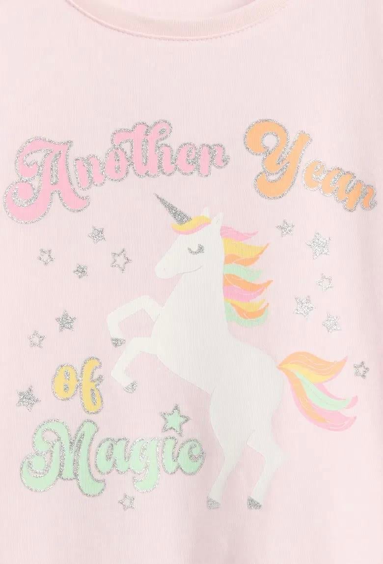 Kız Bebek | B-Day Grafik Baskılı T-Shirt - Unicorn
