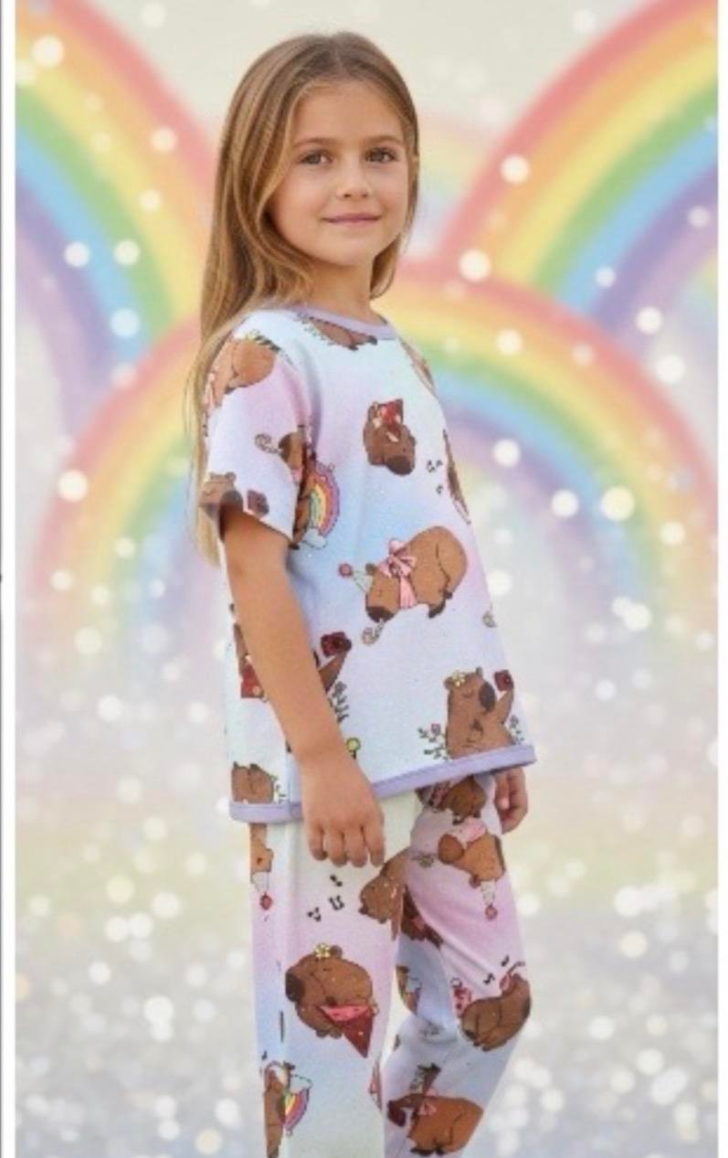 Capybara Pırıltılı Pijama