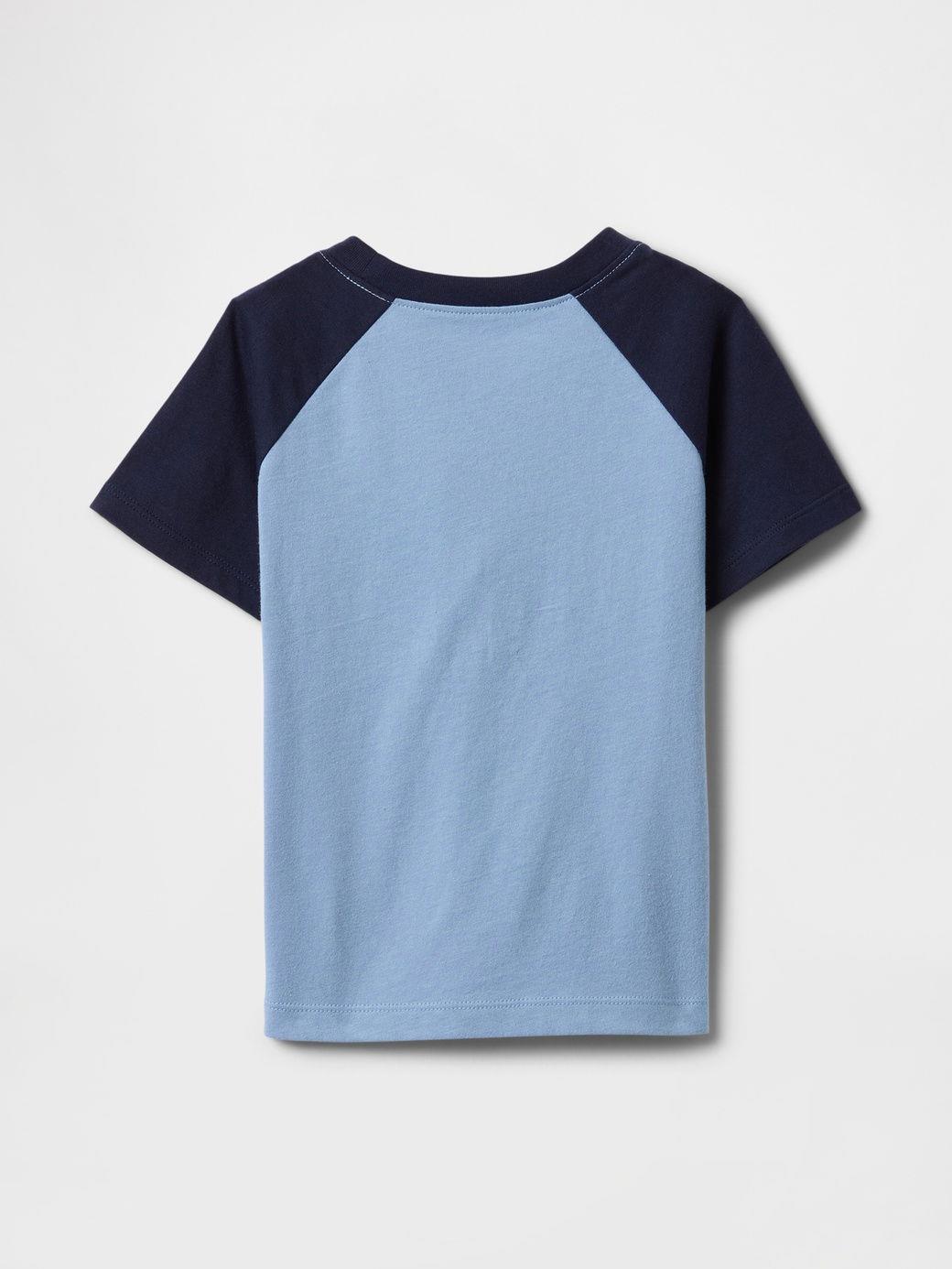 Erkek Bebek | Raglan Gap Logo T-Shirt - Mavi