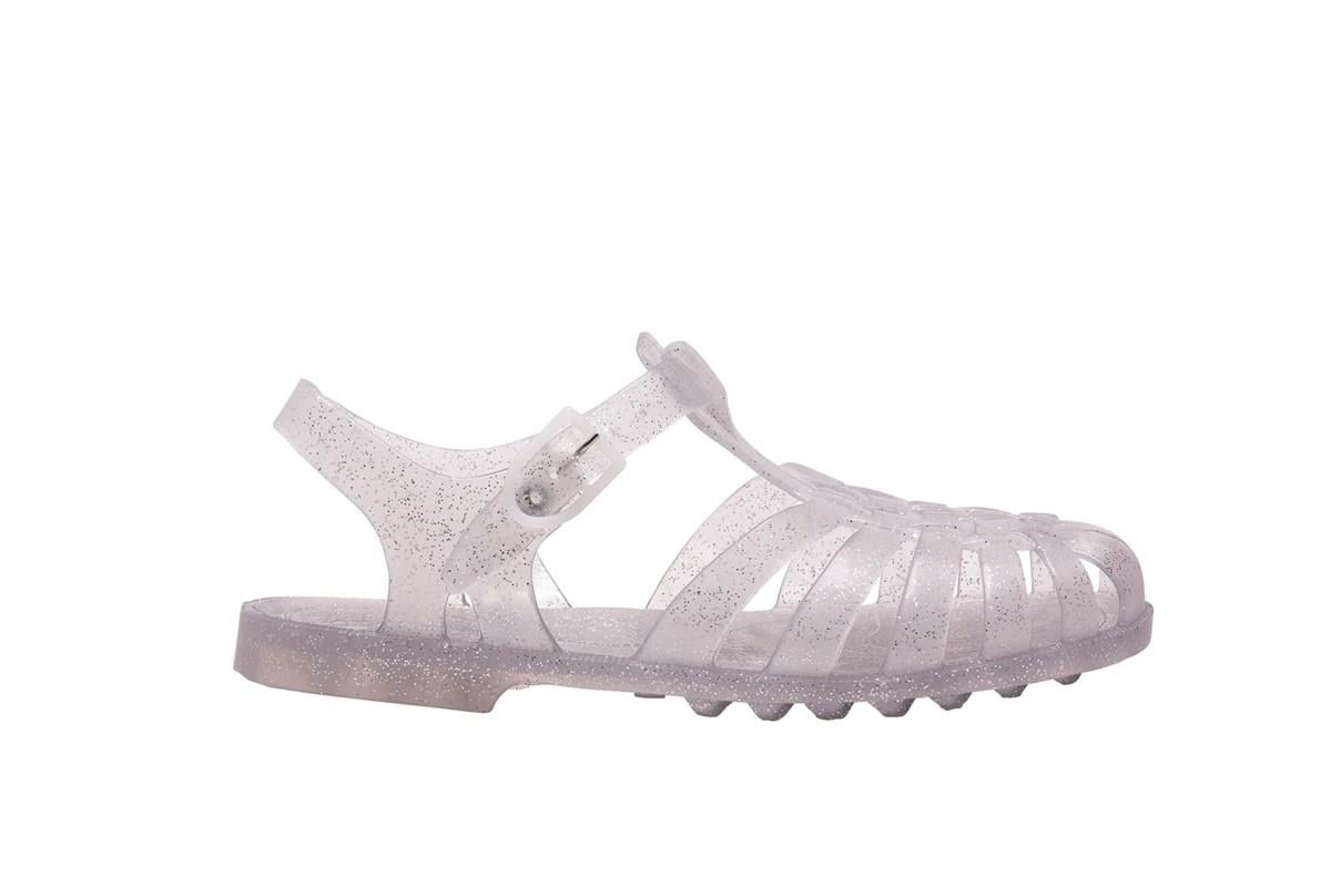 fMEDUSE SUN ARGENT PAILLETE SANDALS - ÇOCUK SANDALET ŞEFFAF BEYAZ