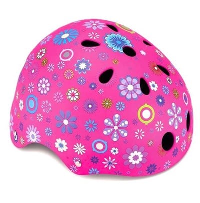 Globber Kask Çiçekli/Pembe 