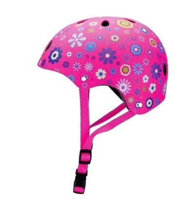 Globber Kask Çiçekli/Pembe 