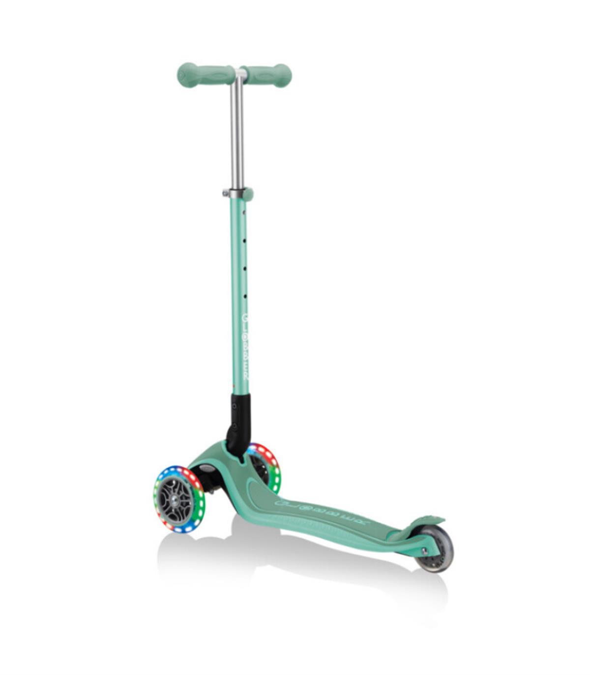 Globber Primo Plus Katlanabilir Işıklı Scooter - Mint Yeşili