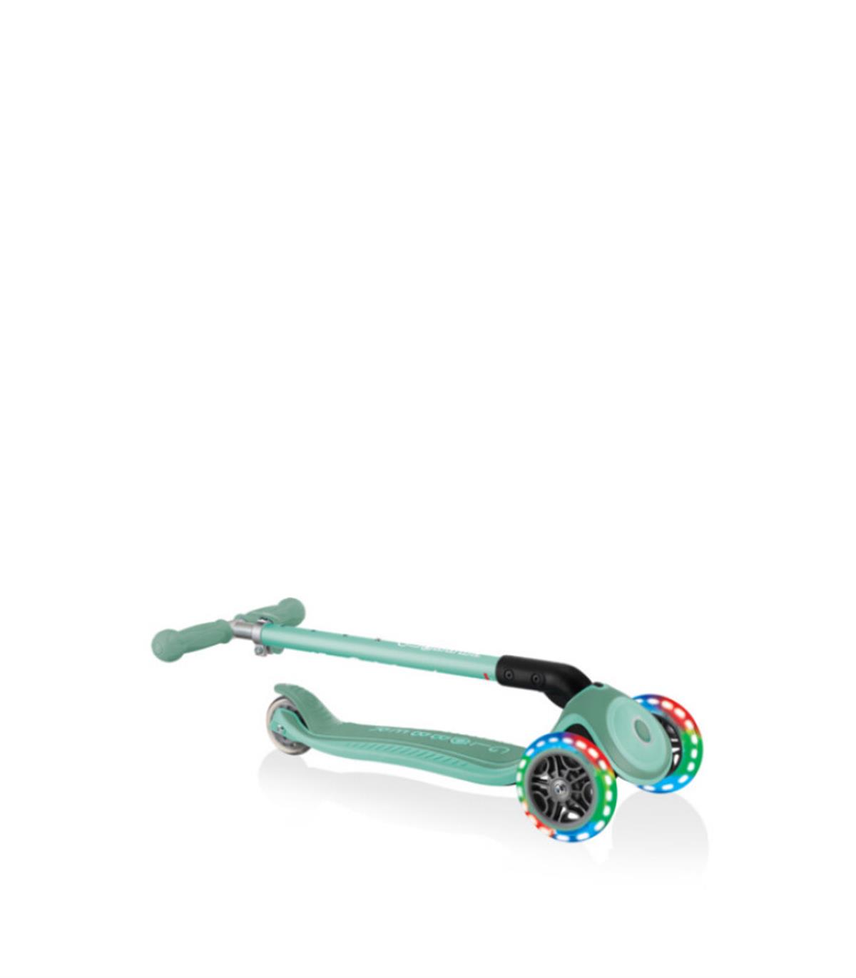 Globber Primo Plus Katlanabilir Işıklı Scooter - Mint Yeşili
