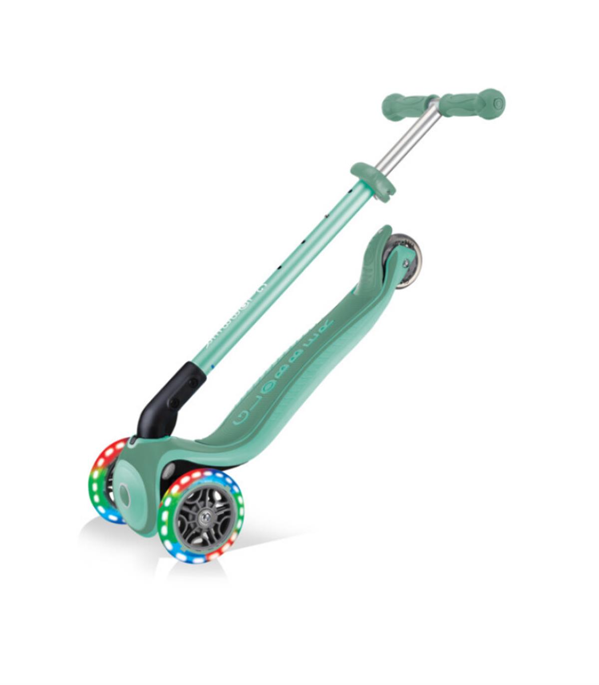 Globber Primo Plus Katlanabilir Işıklı Scooter - Mint Yeşili