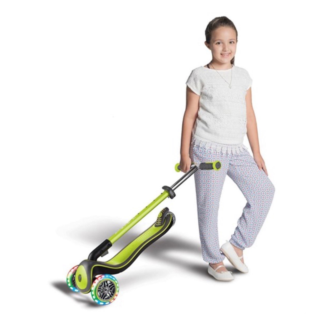 Globber Scooter /  Elit Deluxe Işıklı / Yeşil