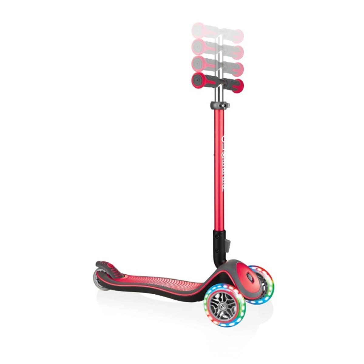 Globber Scooter/Elite Deluxe Işıklı/Kırmızı