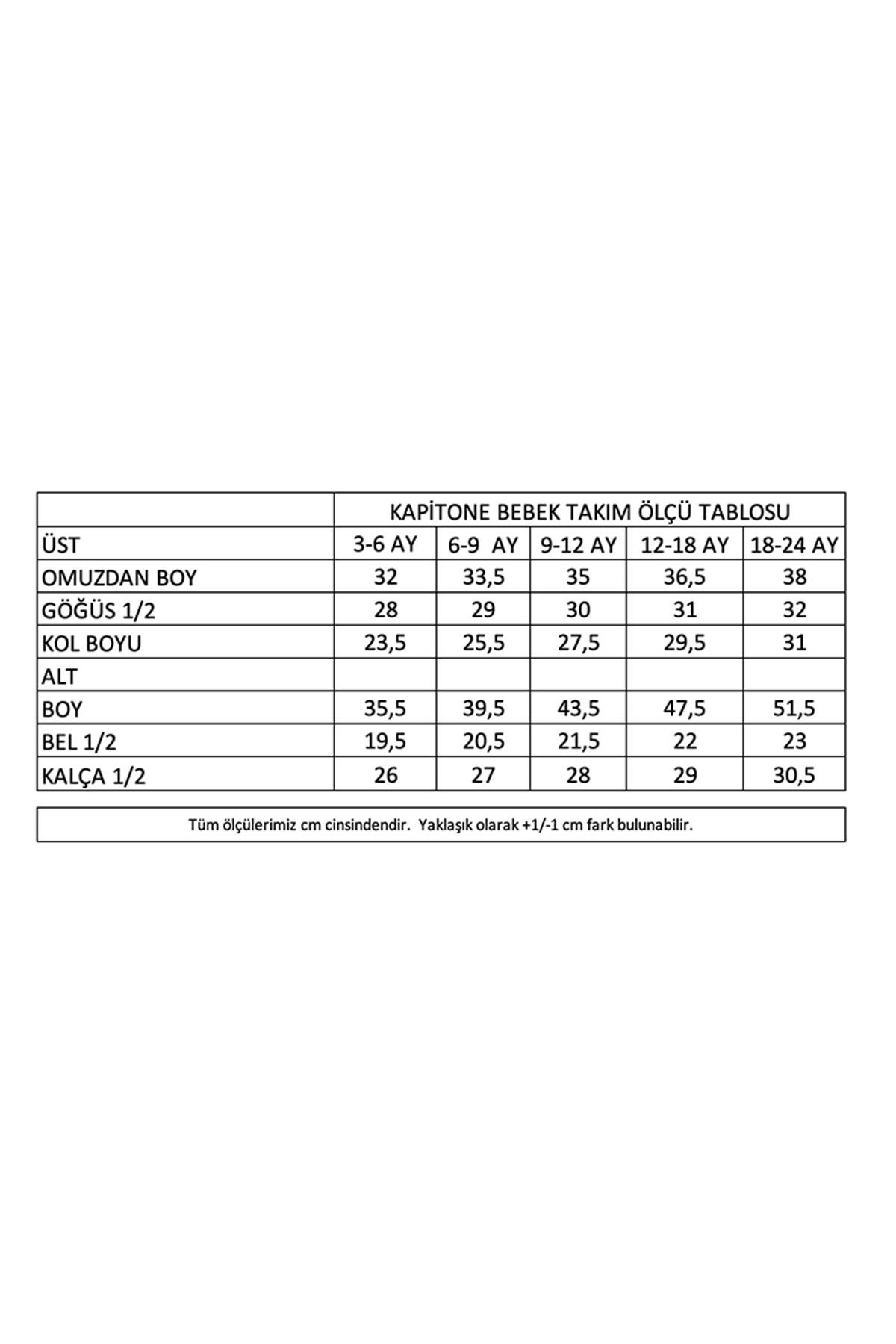 Kapitone Bebek Takım - Lacivert
