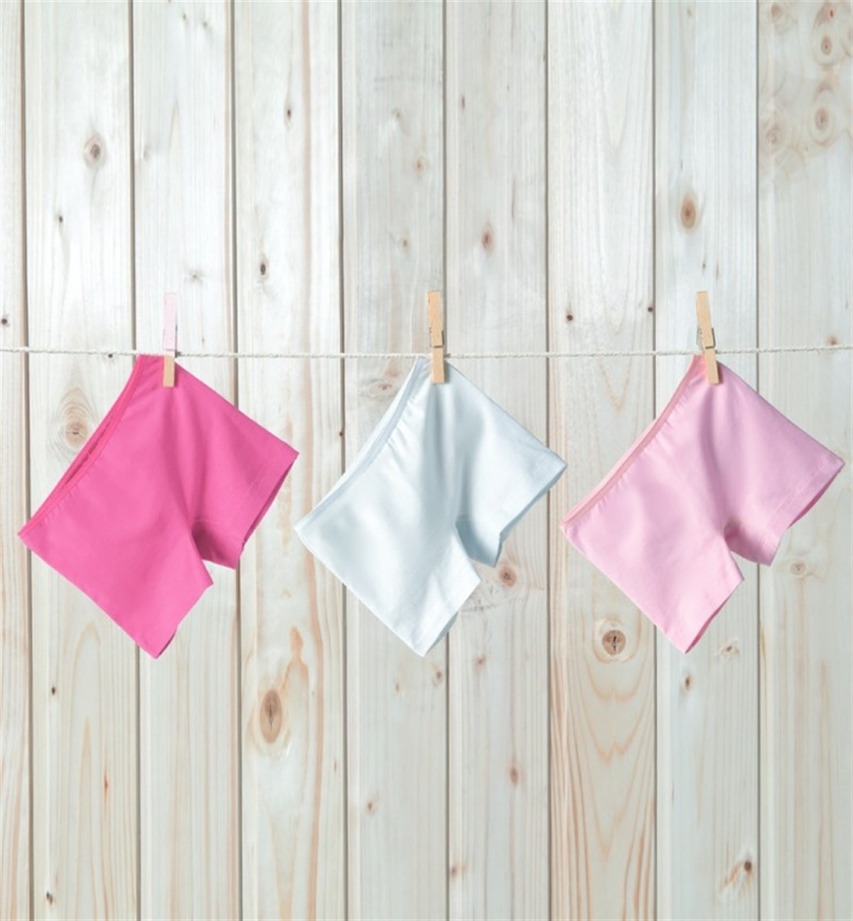 Kız Çocuk Boxer 3'lü Paket Renkli