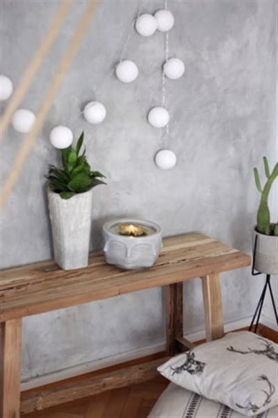 Mini Toops Pure White Işıklı Top