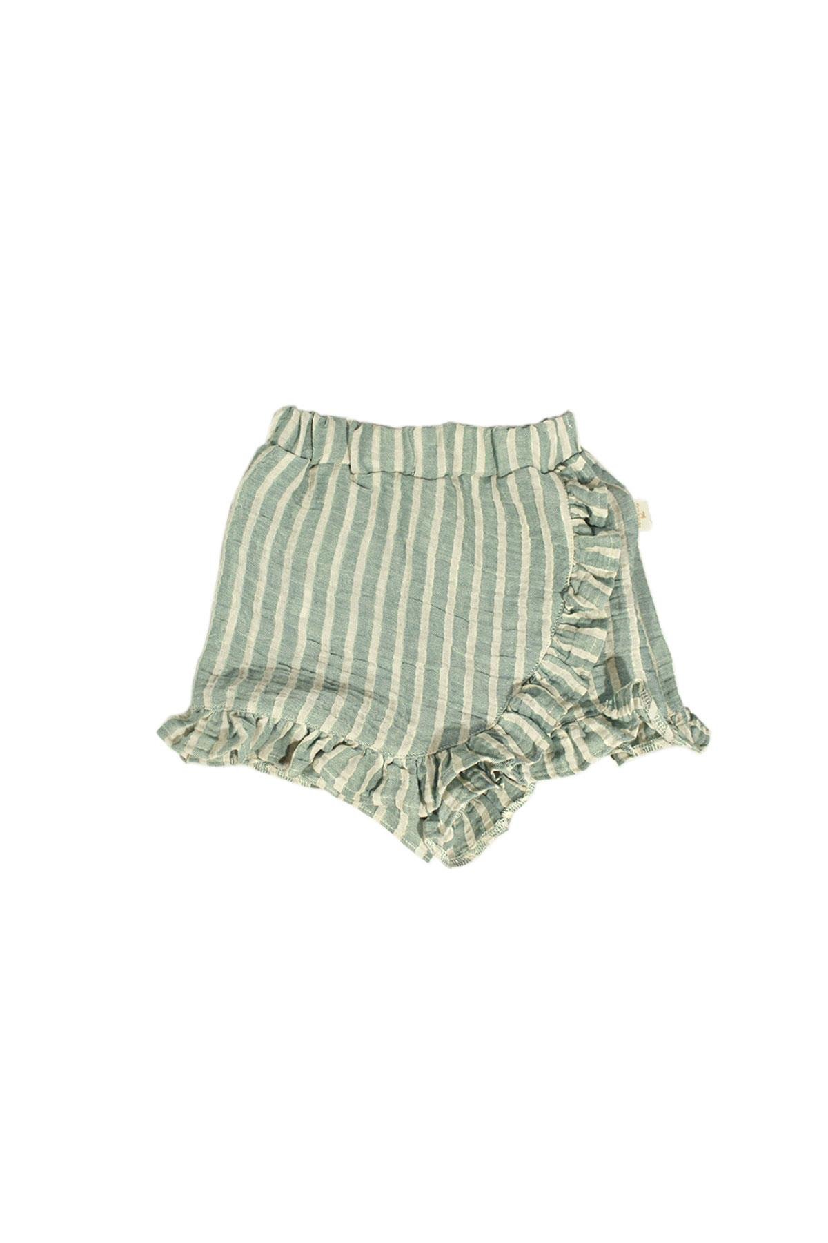 Müslin Şort Etek - Mint