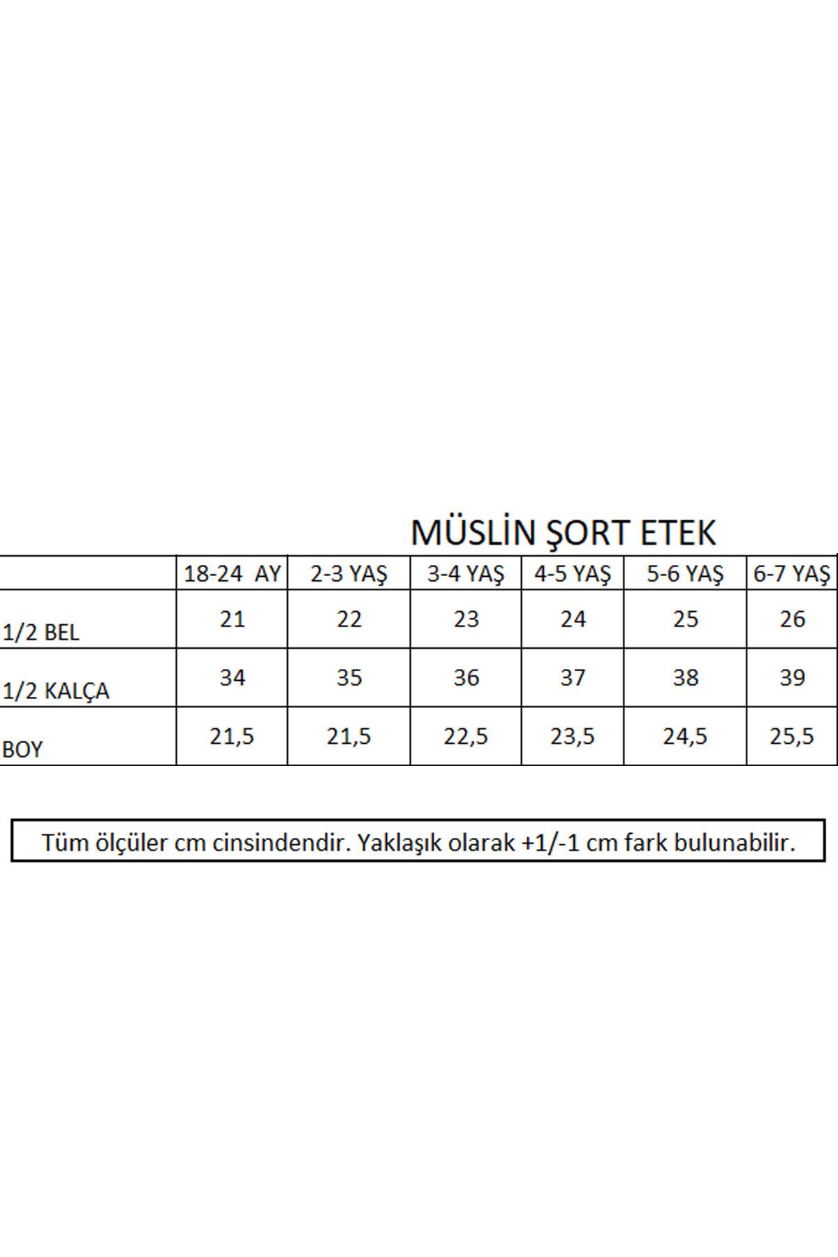Müslin Şort Etek - Mint
