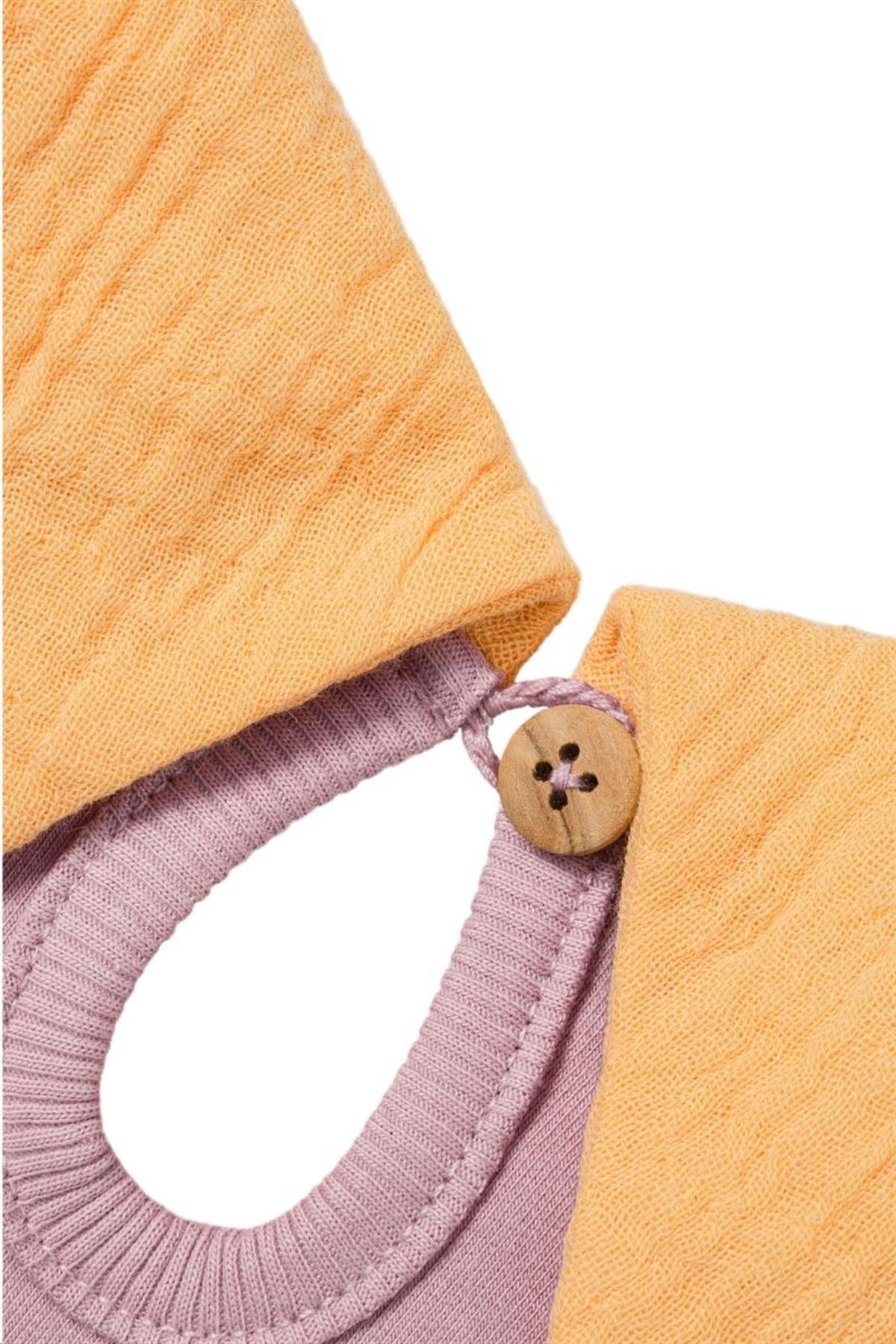 Müslin Yaka Detaylı Sweatshirt - Lila