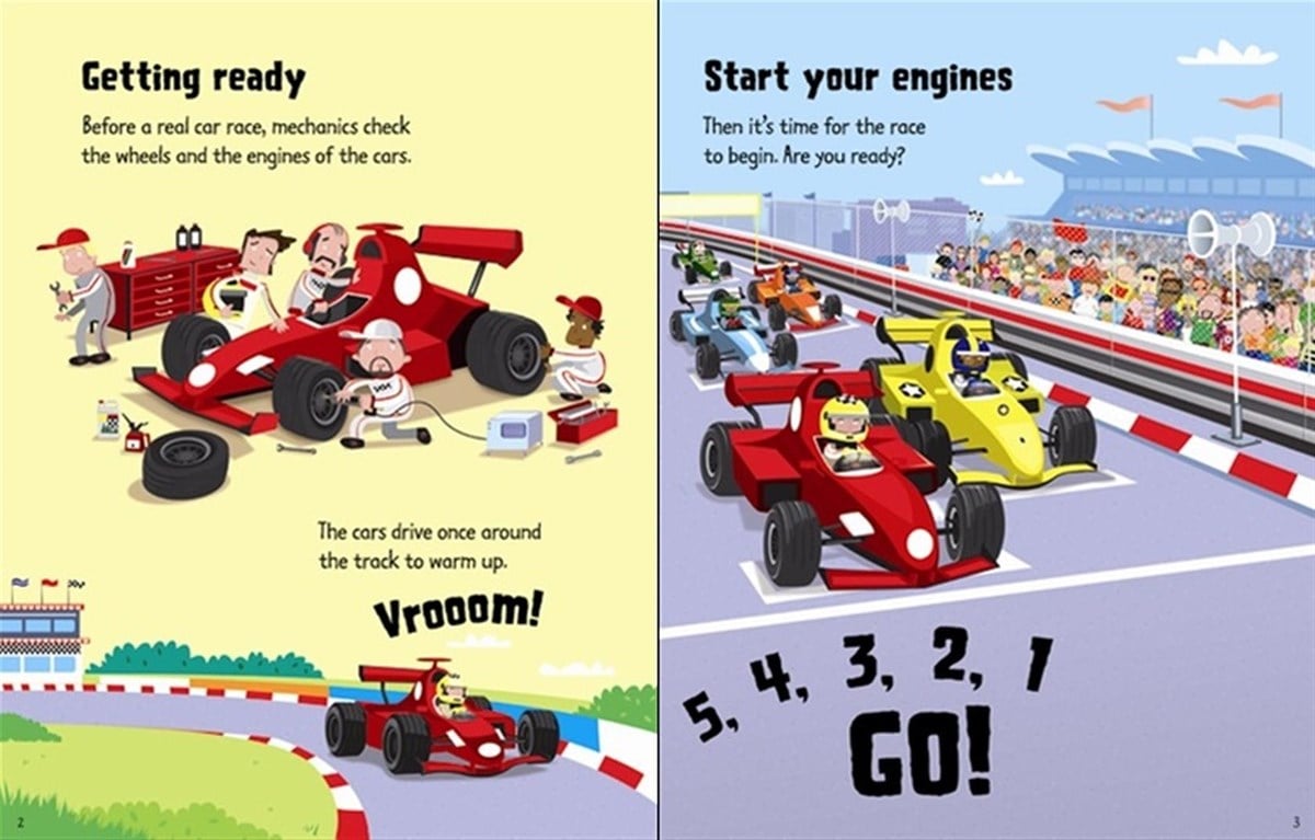The Usborne Wind-up Wind-Up Racing Cars