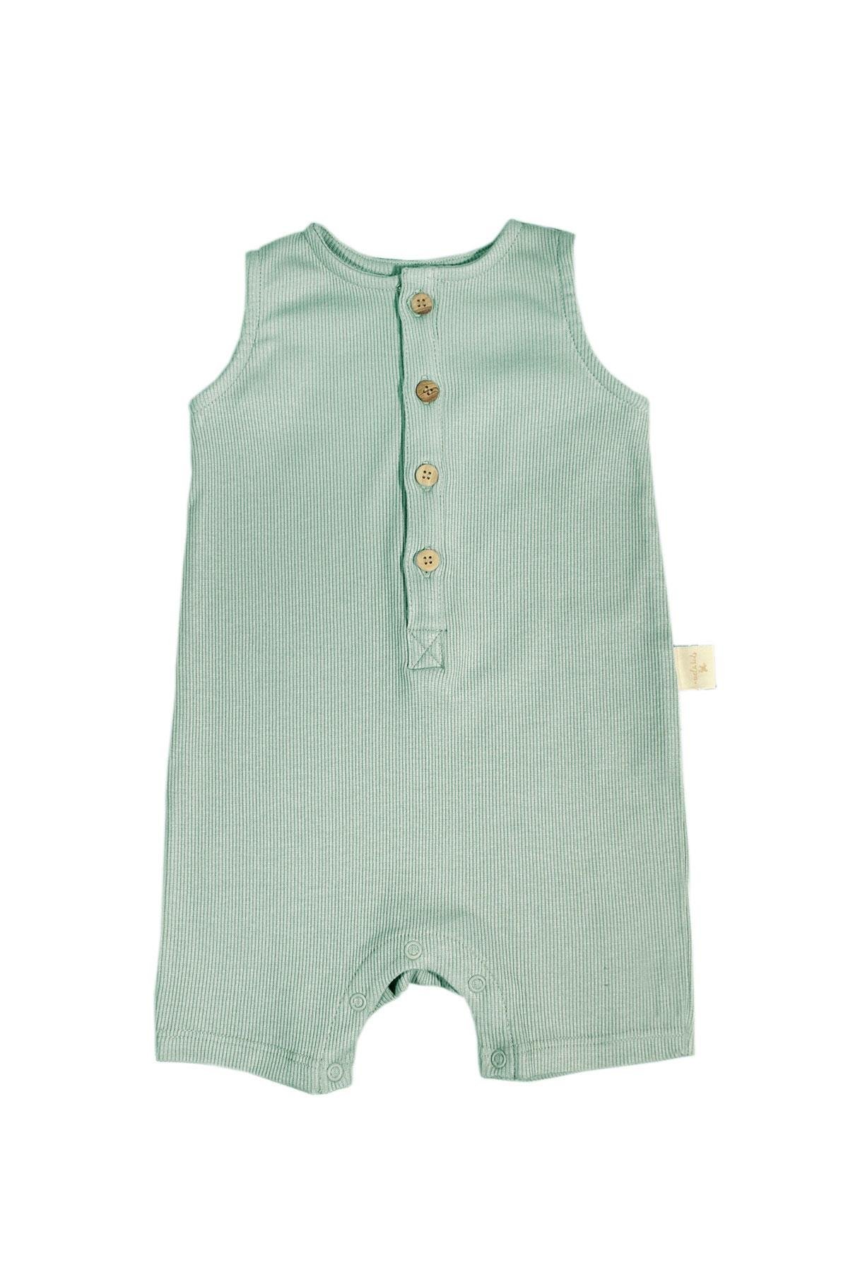 Worker Fitilli Bebek Tulum - Mint