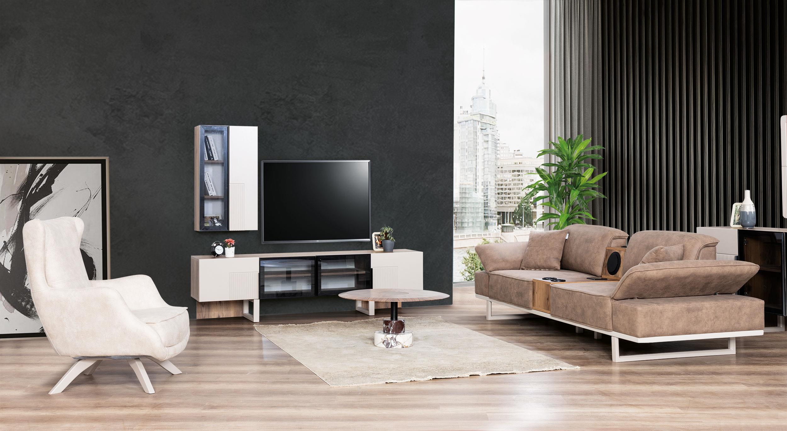 VOLE CEVİZ TV ÜNİTESİ ALT ÜST VOLE CEVİZ TV ÜNİTESİ ALT ÜST
