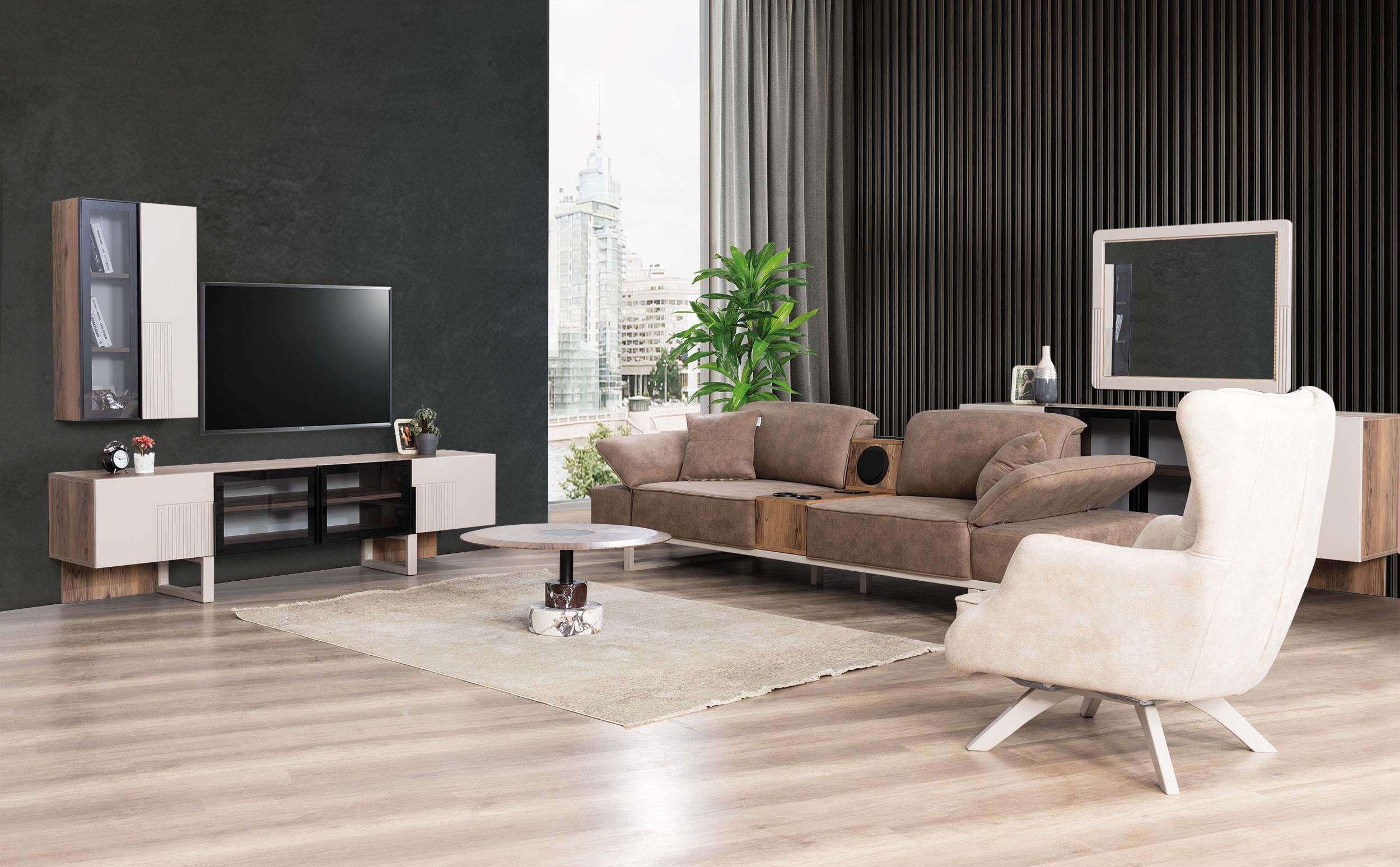 VOLE CEVİZ TV ÜNİTESİ ALT ÜST VOLE CEVİZ TV ÜNİTESİ ALT ÜST