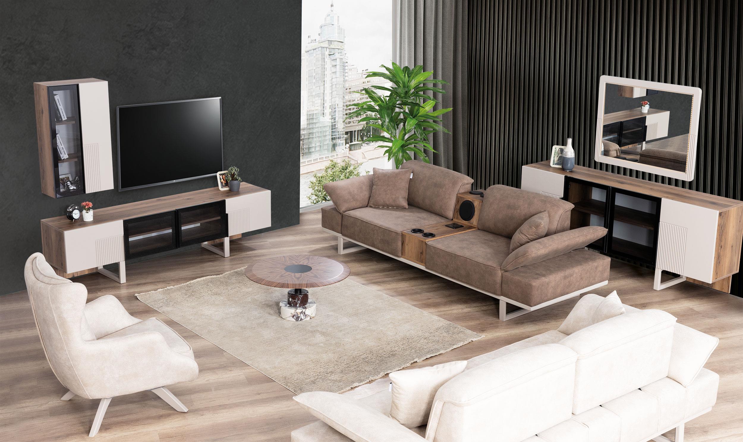 VOLE CEVİZ TV ÜNİTESİ ALT ÜST VOLE CEVİZ TV ÜNİTESİ ALT ÜST