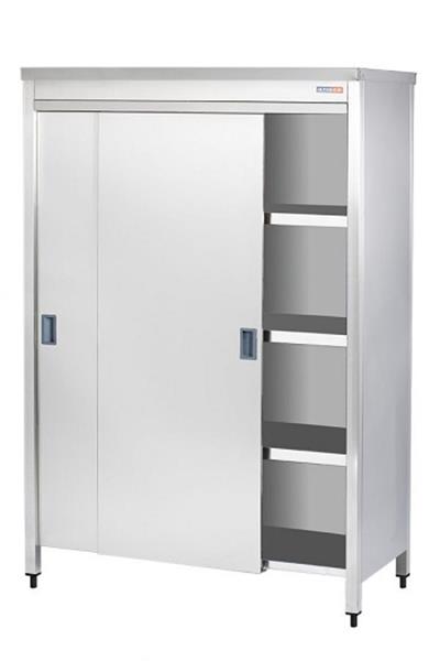 PASLANMAZ DEPOLAMA DOLABI SÜRGÜ KAPILI 3 ARA RAFLI 140*60*180 ED614D ARİSCO 