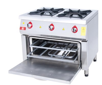 DRN 2 Lİ KUZİNE GAZLI VE LPG CE BELGELİ 2 OCAK 1 FIRIN GAZMER ONAYLI 100X60X85