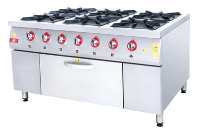 DRN 6 LI KUZİNE GAZLI VE LPG CE BELGELİ 6 OCAK 1 FIRIN GAZMER ONAYLI 100X105X85