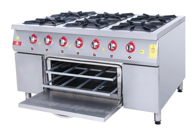 DRN 6 LI KUZİNE GAZLI VE LPG CE BELGELİ 6 OCAK 1 FIRIN GAZMER ONAYLI 100X105X85