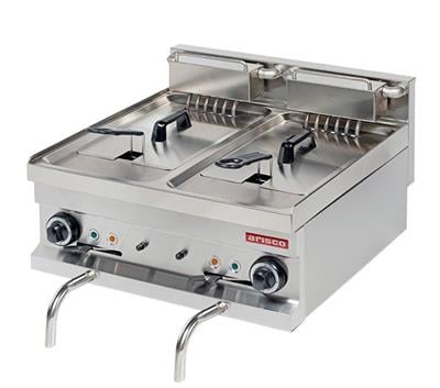ARİSCO EF606 ELEKTİRİKLİ 8+8 LT FRİTÖZ TAHLİYELİ PROFESYONEL 600 LÜK SERİ 