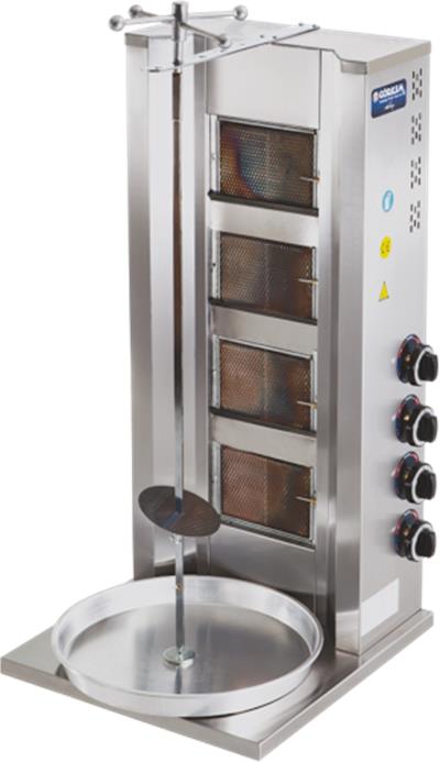 4 LÜ CE BELGELİ DOĞALGAZLI DÖNER OCAĞI GAZMER VE İĞDAŞ ONAYLI 