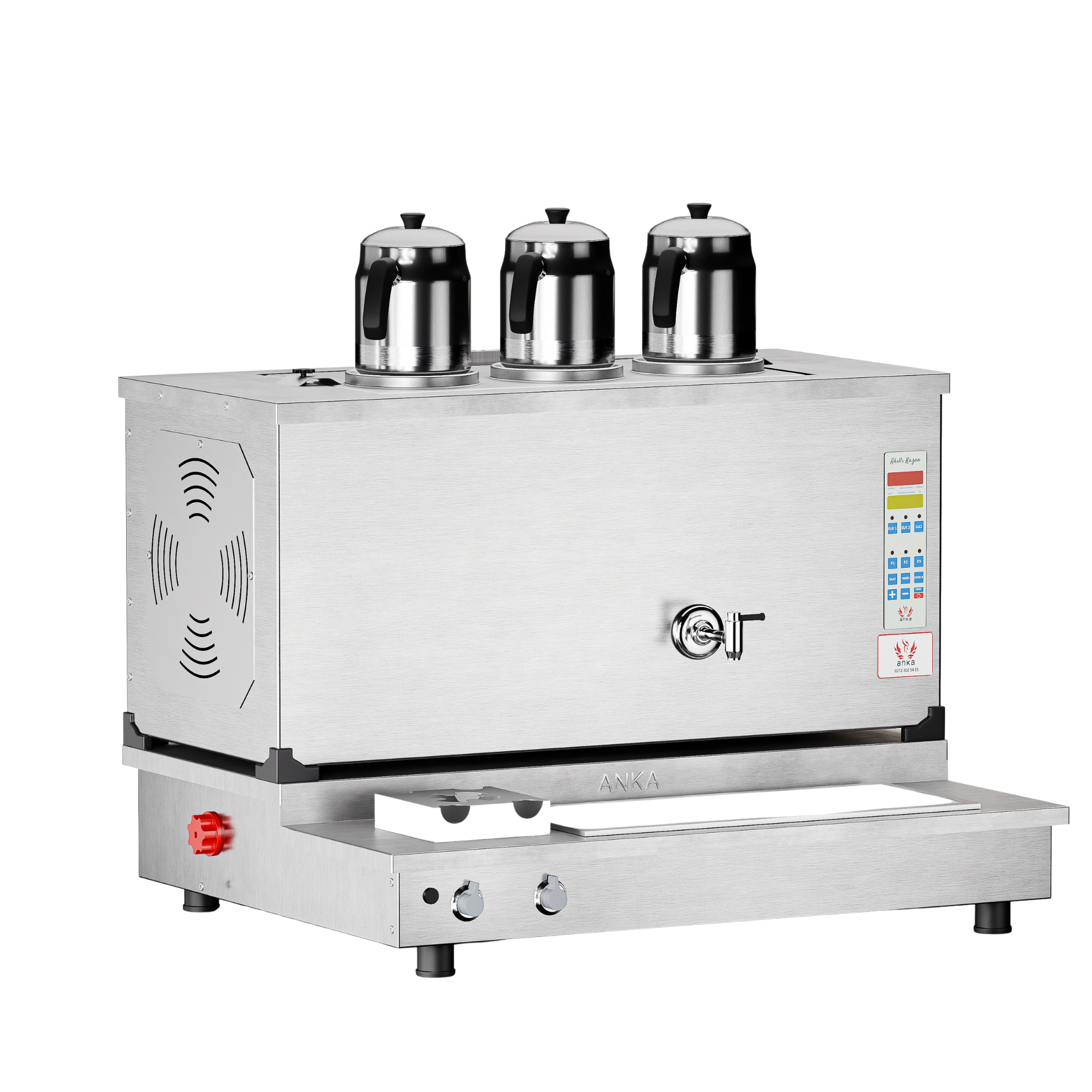Anka Inoks Pro Plus Otomatik Çay Kazanı Elektrik-Ng-LPG İPPO3ANKAAnka Inoks Pro Plus Otomatik Çay Kazanı Elektrik-Ng-LPG İPPO33 Demlikli Çay KazanlarıAnka Inoks Pro Plus Otomatik Çay Kazanı Elektrik-Ng-LPG İPPO3