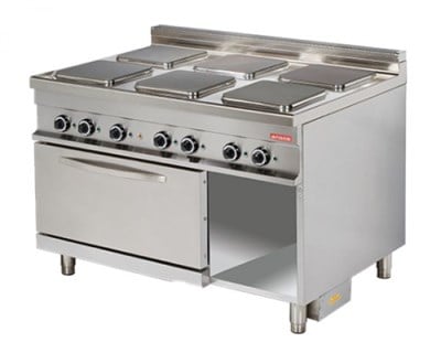 ARİSCO ELEKTRİKLİ 6 LI KARE OCAK KUZİNE 2/1 GN ELEKTRİKLİ FIRIN ER932 1275*900*900 