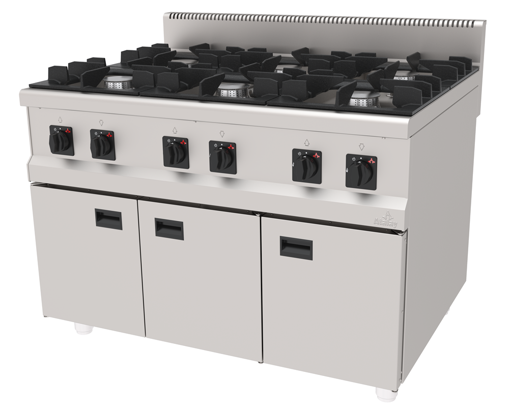 Atalay Gazlı Ocak 6 lı Alt Dolaplı Ce Belgeli 120x90x85 AGO-1290Atalay Endüstriyel Mutfak EkipmanlarıAtalay Gazlı Ocak 6 lı Alt Dolaplı Ce Belgeli 120x90x85 AGO-1290Set Üstü Gazlı OcaklarAtalay Gazlı Ocak 6 lı Alt Dolaplı Ce Belgeli 120x90x85 AGO-1290