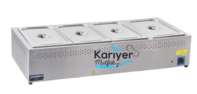 SET ÜSTÜ BENMARİ 4 GN 1/2 4 LÜ BENMARİ 115X41X29 ELEKTRİKLİ KÜVET KAPAK DAHİL  GÖRKEM 