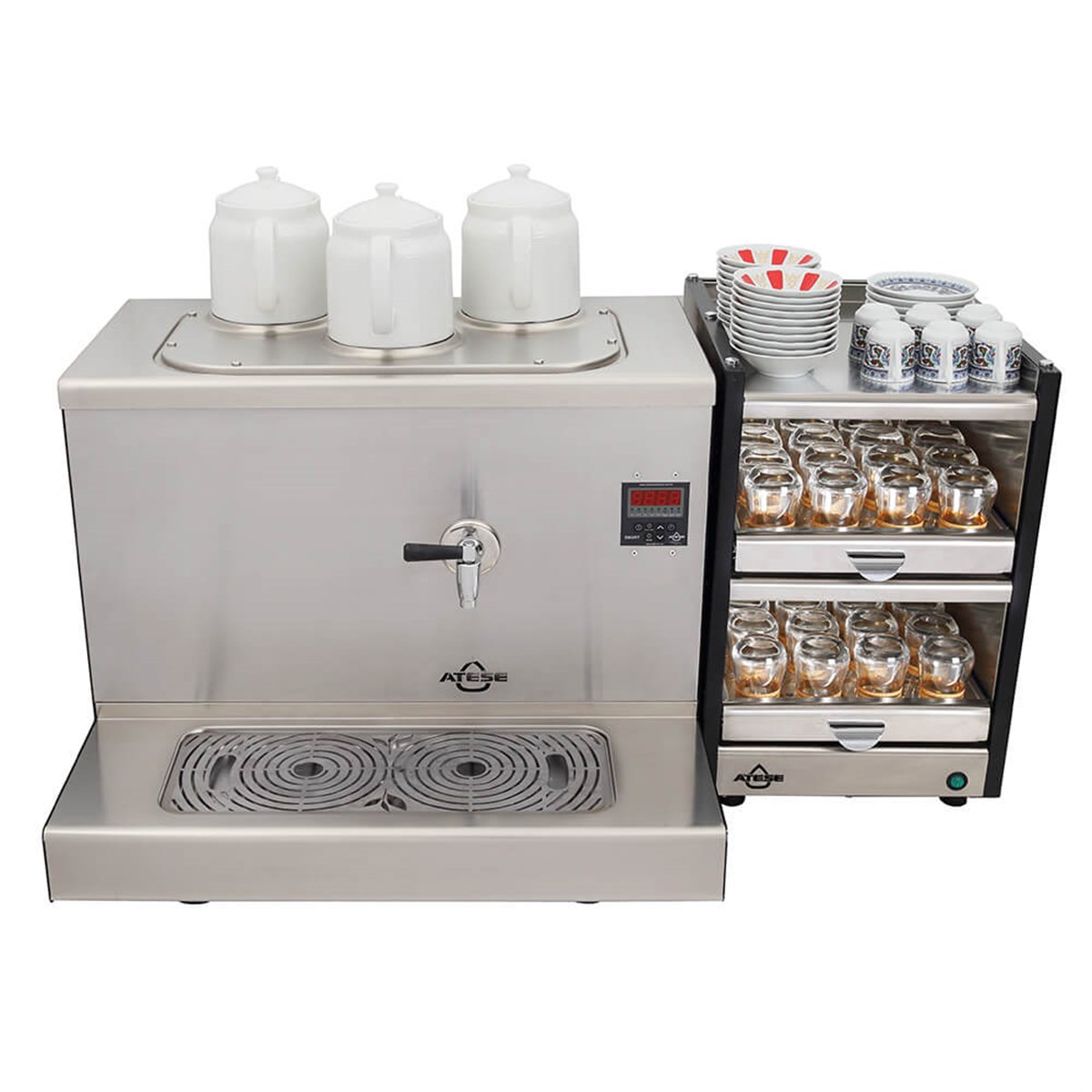 Cappadocia Dijital Elektrikli 3 Demlikli Çay Makinesi (İnox)AteşeCappadocia Dijital Elektrikli 3 Demlikli Çay Makinesi (İnox)ÇAY KAZANLARICappadocia Dijital Elektrikli 3 Demlikli Çay Makinesi (İnox)