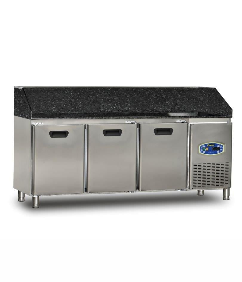 Dampak Granit Tablalı 3 Kapılı Pizza Hazırlık Buzdolabı 450 lt 200x70x109 cm 22TBF3S-70-GR DAMPAK Dampak Granit Tablalı 3 Kapılı Pizza Hazırlık Buzdolabı 450 lt 200x70x109 cm 22TBF3S-70-GR Pizza Hazırlık BuzdolaplarıDampak Granit Tablalı 3 Kapılı Pizza Hazırlık Buzdolabı 450 lt 200x70x109 cm 22TBF3S-70-GR 