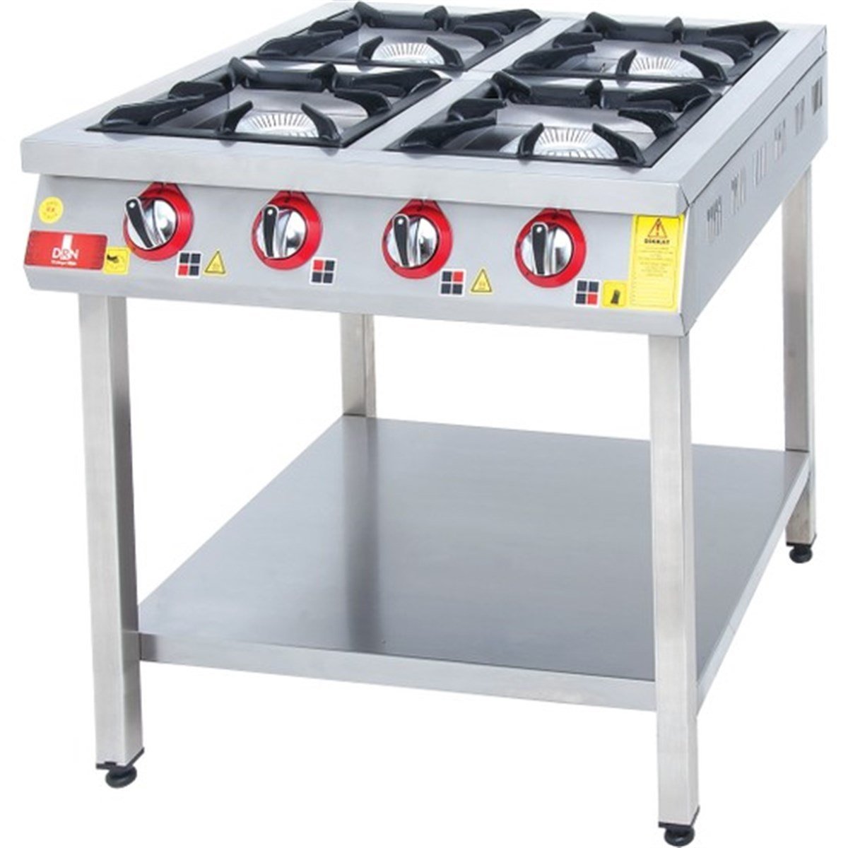 DRNDrn 4lü Taban Raflı Sanayi Ocağı Gazlı Ve Lpg Ce Belgeli Gazmer Onaylı 800x940x850 DRNKF-8090Taban Raflı OcaklarDrn 4lü Taban Raflı Sanayi Ocağı Gazlı Ve Lpg Ce Belgeli Gazmer Onaylı 800x940x850 DRNKF-8090