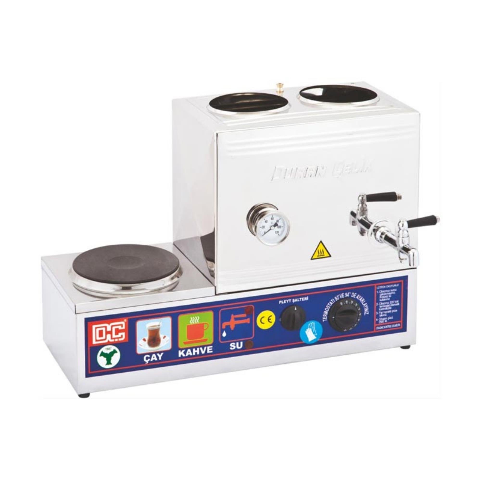 Duran Çelik Çay Kazanı 2 Demlikli 15 Litre Elektrikli Pleytli DÇ014DURAN ÇELİKDuran Çelik Çay Kazanı 2 Demlikli 15 Litre Elektrikli Pleytli DÇ0142 Demlikli Çay KazanlarıDuran Çelik Çay Kazanı 2 Demlikli 15 Litre Elektrikli Pleytli DÇ014