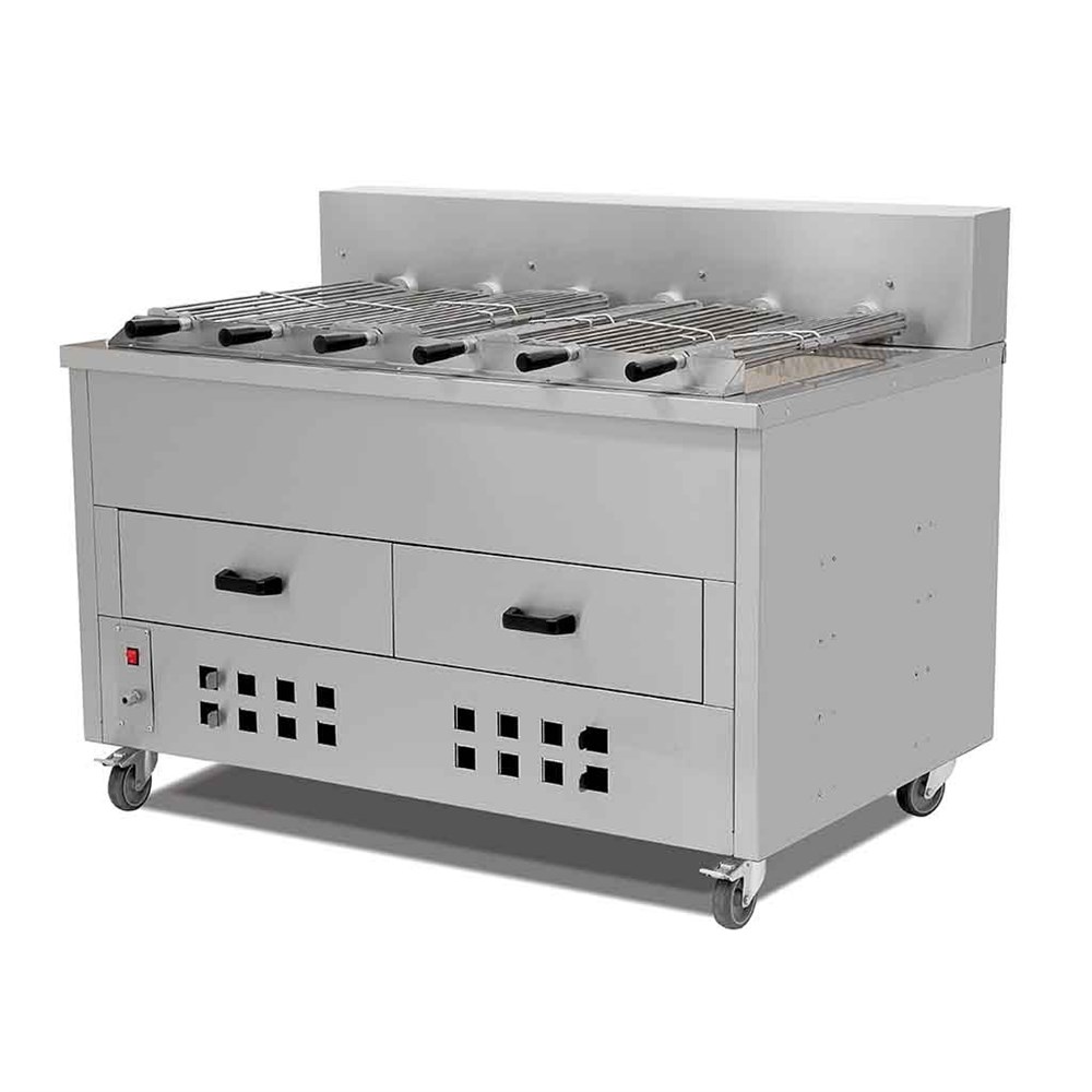 EMPEROEmpero Yatay Kömürlü Piliç Kızartma Makinesi 8 Şiş Kapasiteli EMP.8YIPİLİÇ ÇEVİRME MAKİNELERİEmpero Yatay Kömürlü Piliç Kızartma Makinesi 8 Şiş Kapasiteli EMP.8YI