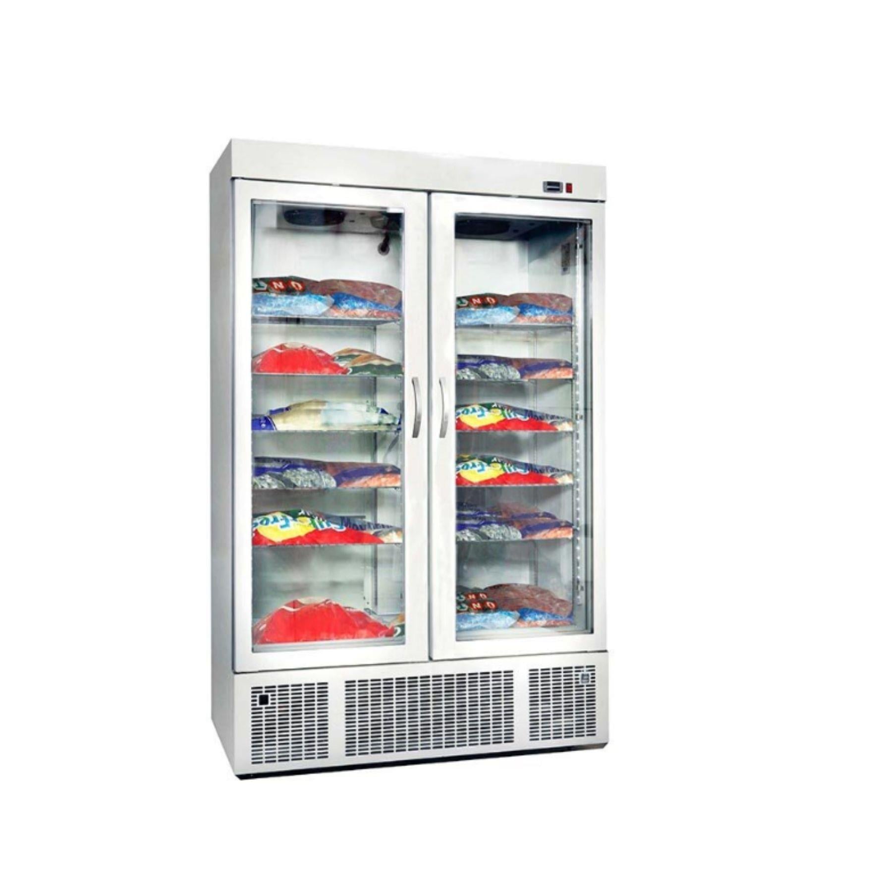 FRENOXFrenox Camlı İki Kapılı Teşhir Derin Dondurucu Tekerlekli 140x80x198 cm GL13-G-R290Dik Tip Teşhir Dolabı Frenox Camlı İki Kapılı Teşhir Derin Dondurucu Tekerlekli 140x80x198 cm GL13-G-R290