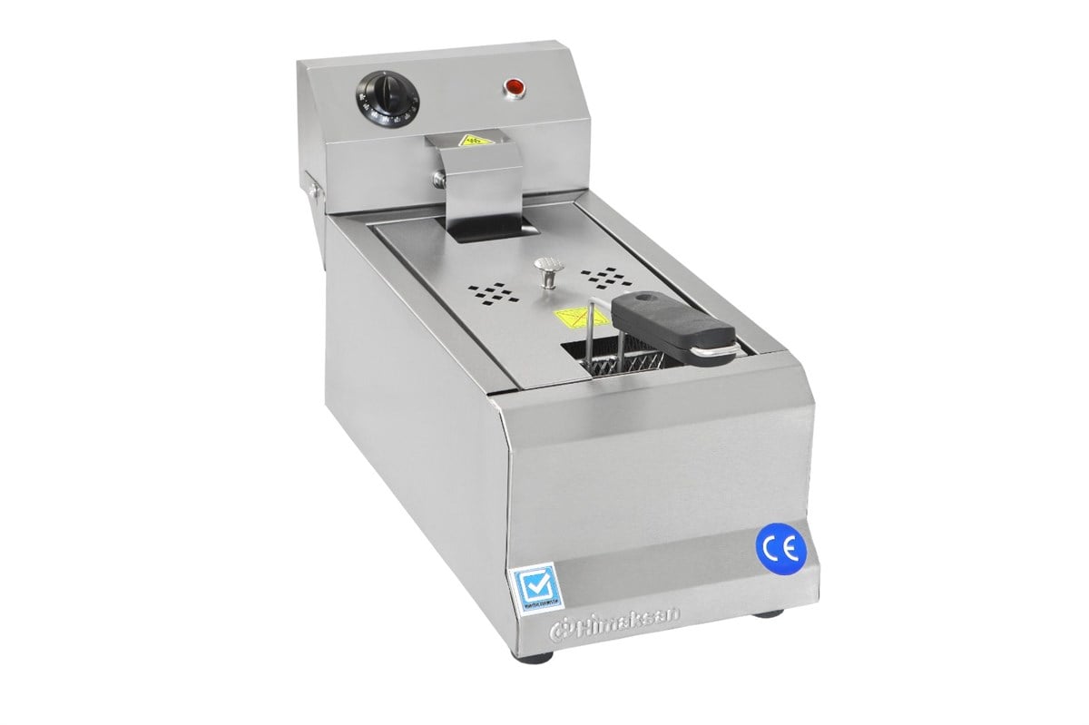 HİMAKSAN 3 LT ELEKTİRİKLİ FRİTÖZ OTOMATİK TERMOST KONTROLLÜ  PASLANMAZ MALZEME EMNİYET SİVİCLİ 