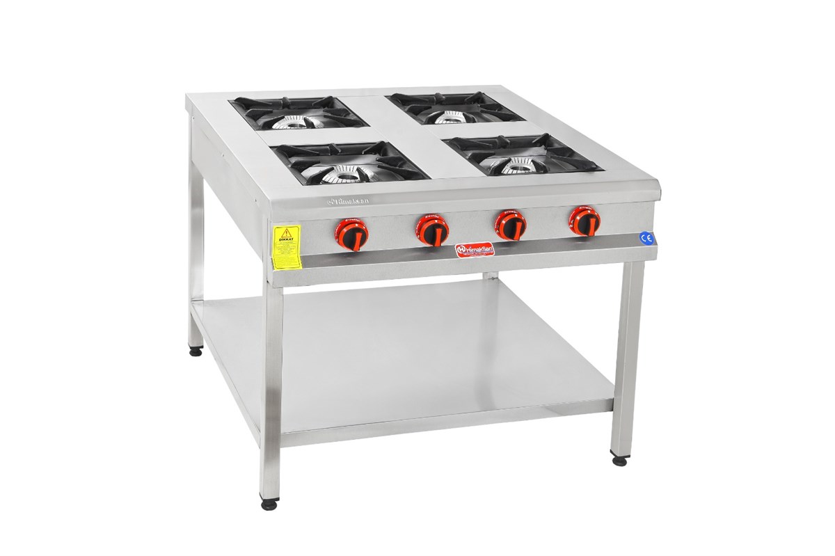 HİMAKSAN 4,LÜ TABAN RAFLI YER OCAĞI GAZLI CE BELGELİ 100X100X85