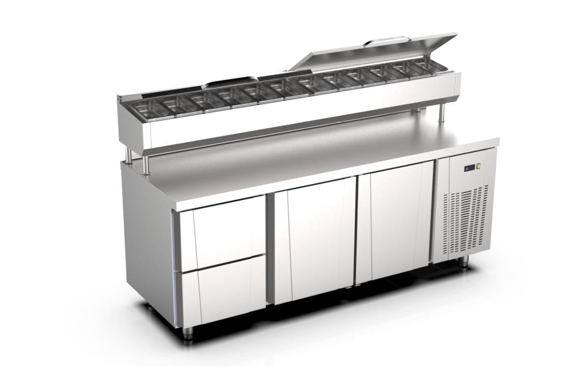 Ndustrio Tezgah Tip Make-Up Buzdolabı 3 Kapılı Yüksek Ayaklı MUR-73-HLNDUSTRİONdustrio Tezgah Tip Make-Up Buzdolabı 3 Kapılı Yüksek Ayaklı MUR-73-HLPizza Hazırlık BuzdolaplarıNdustrio Tezgah Tip Make-Up Buzdolabı 3 Kapılı Yüksek Ayaklı MUR-73-HL