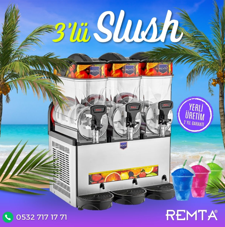 Remta 36 Litre 3'lü İce Slush Soğuk İçecek Makinesi ST27REMTARemta 36 Litre 3'lü İce Slush Soğuk İçecek Makinesi ST27Şerbet - Ayran MakineleriRemta 36 Litre 3'lü İce Slush Soğuk İçecek Makinesi ST27