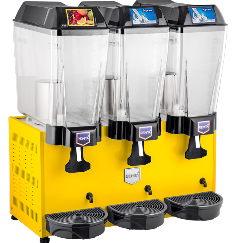 Remta 3'lü Şerbet+Ayran+Ayran Soğutucu 20x3 Litre ST19REMTARemta 3'lü Şerbet+Ayran+Ayran Soğutucu 20x3 Litre ST19Şerbet - Ayran MakineleriRemta 3'lü Şerbet+Ayran+Ayran Soğutucu 20x3 Litre ST19