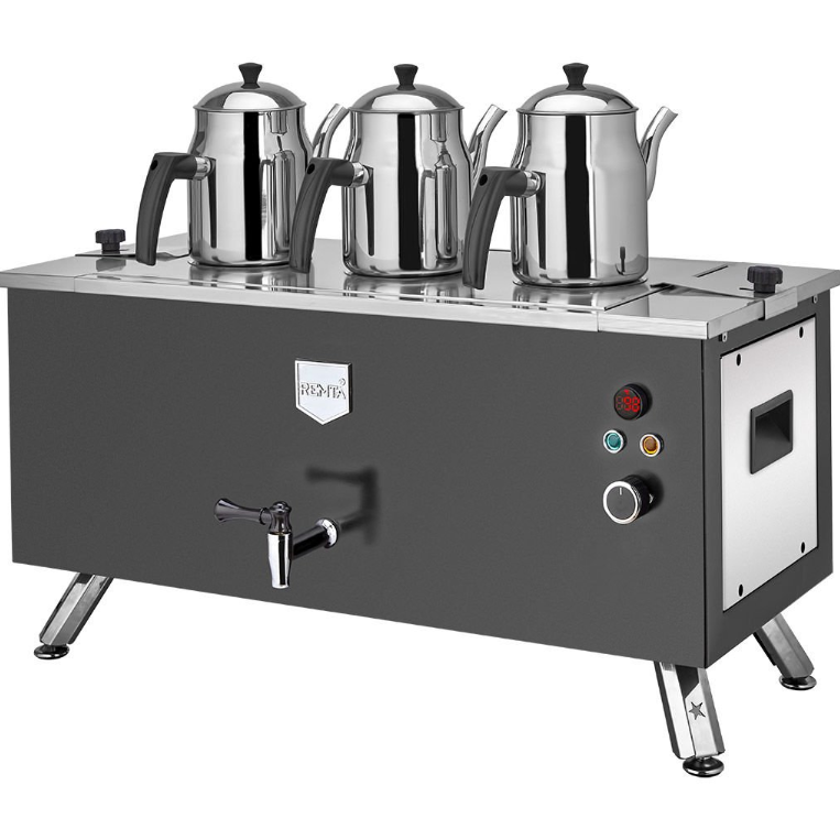 Remta Çift Cidarlı 3 Demlikli Çay Ocağı EP03LREMTARemta Çift Cidarlı 3 Demlikli Çay Ocağı EP03L3 Demlikli Çay KazanlarıRemta Çift Cidarlı 3 Demlikli Çay Ocağı EP03L