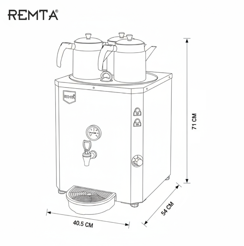Remta Şamandıralı 3 Demlikli Jumbo Çay Makinesi DE10SREMTARemta Şamandıralı 3 Demlikli Jumbo Çay Makinesi DE10S3 Demlikli Çay KazanlarıRemta Şamandıralı 3 Demlikli Jumbo Çay Makinesi DE10S