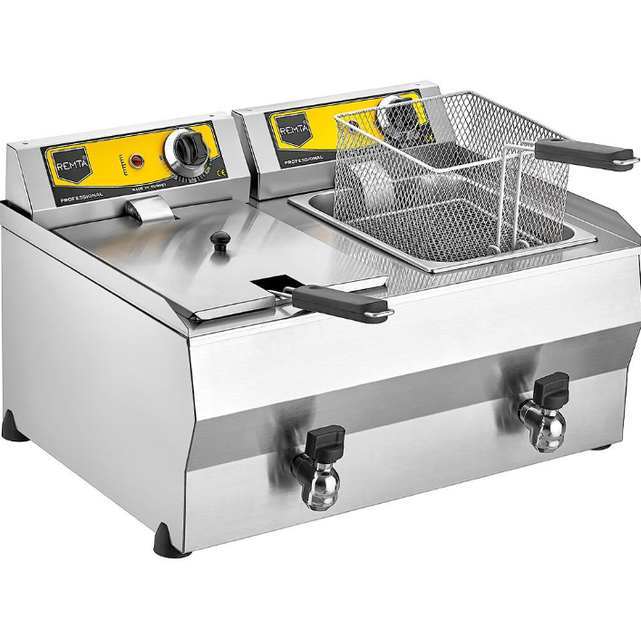 Remta Yağ Tahliye Musluklu 8x2 Litre Çiftli Fritöz Elektrikli R111REMTARemta Yağ Tahliye Musluklu 8x2 Litre Çiftli Fritöz Elektrikli R111FRİTÖZLERRemta Yağ Tahliye Musluklu 8x2 Litre Çiftli Fritöz Elektrikli R111